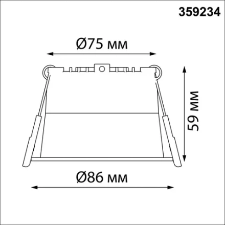 359234 SPOT NT23 536 белый Светильник встраиваемый светодиодный IP20 LED 9W 220V 540Лм 3000К TRAN