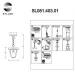 SL081.403.01 Светильник уличный подвесной ST-Luce Черный/Черный, Прозрачный E27 1*40W