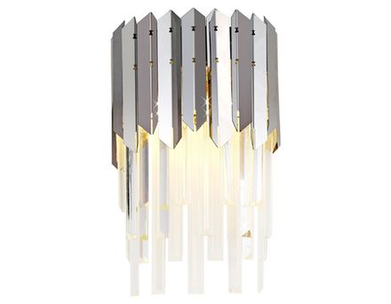 Настенный светильник с хрусталем TR5288/2 CH/CL хром/прозрачный E14/2 max 40W 370*220*110