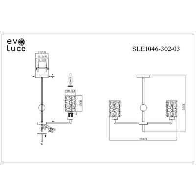 SLE1046-302-03 Люстра потолочная Бронза/Прозрачный E27 3*60W