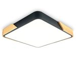 Потолочный светодиодный светильник FZ1316 BK/LW черный/светлое дерево 36W 5000K 400*400*50 (без ПДУ)
