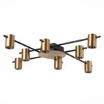 SL1207.402.08 Светильник потолочный ST-Luce Черный/Латунь GU10 8*7W