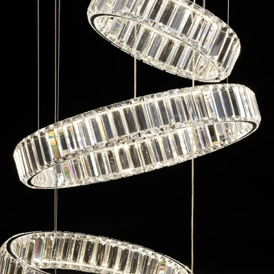 Citilux Чезаре CL338661 LED Люстра хрустальная с пультом Хром