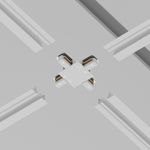 Коннектор Х-образный Unity встраиваемый белый, TRA002CX-11W. TM Maytoni