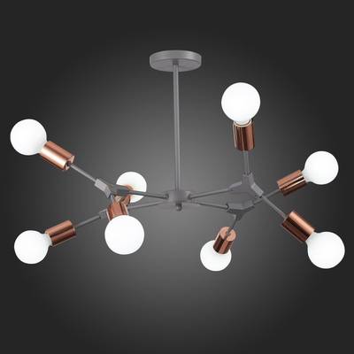 SLE106403-08 Люстра подвесная Серый, Розовое золото E27 8*60W