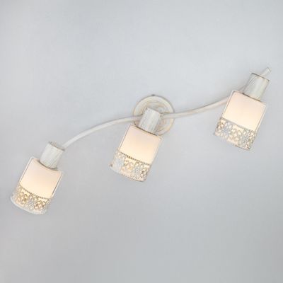 Спот с тремя плафонами 20025/3 белый с золотом