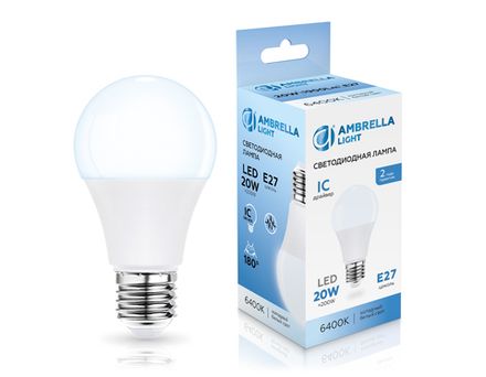 Лампа светодиодная 602006 LED A60 20W IC E27 6400K 175-265V