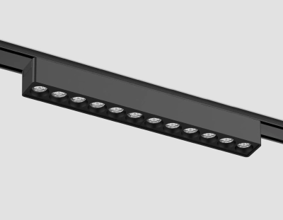 Светильник светодиодный трековый для шинопровода Magnetic Ultra Slim GV1409 BK черный IP20 12W 4200K 48V 24° 230*26*24