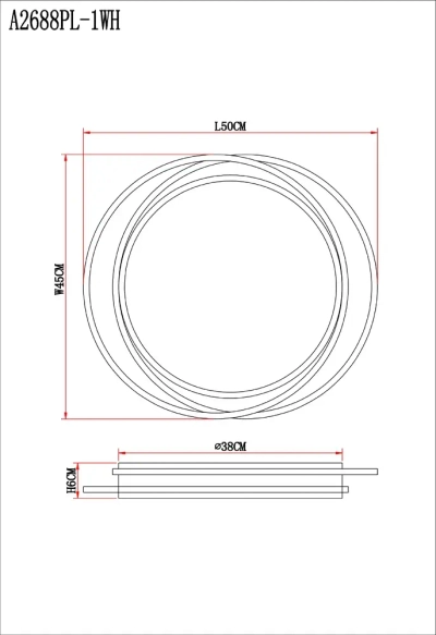 Потолочный светильник Arte Lamp SONNY A2688PL-1WH, 1хLED