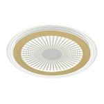 7738/80L MITRA LED SN Светильник металл/акрил/белый/золотой/прозрачный LED 80Вт 3000-6000К D480 IP20 пульт ДУ PROMISE