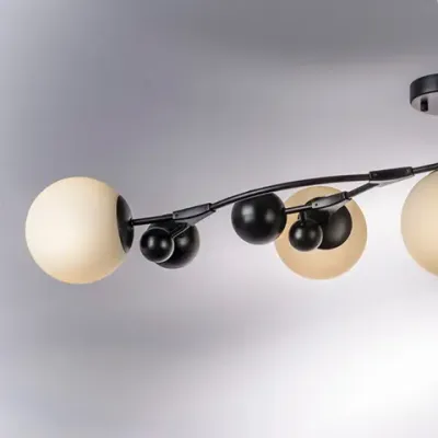 815557 Люстра CROCO 5х5W (led) G9 ЧЕРНЫЙ МАТОВЫЙ/БЕЛЫЙ Lightstar