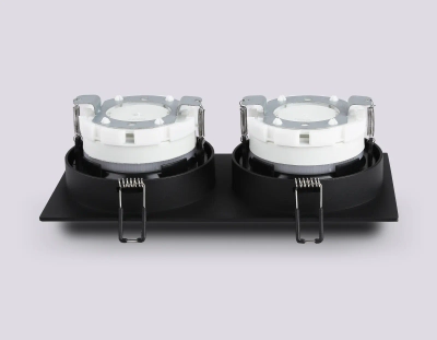 Светильник встраиваемый TN52344/2 SBK/GBK черный песок/черный глянец GX53 max 12W 220*115*25
