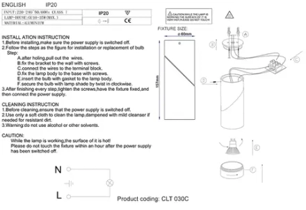 Светильник потолочный Crystal Lux CLT 030C BR 1400/101