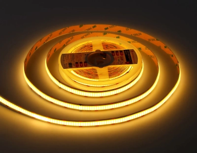 Светодиодная лента GS4801 COB 616Led/19W m/ 24V IP20 3000K/ 5m*12mm*2mm кратность резки 22.5mm (2 конт.)