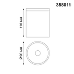 358011 STREET NT19 385 темно-серый Ландшафтный светильник IP65 LED 3000К 6W 220V TUMBLER