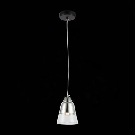 SLE102903-01 Светильник подвесной Черный, Хром/Прозрачный E27 1*40W