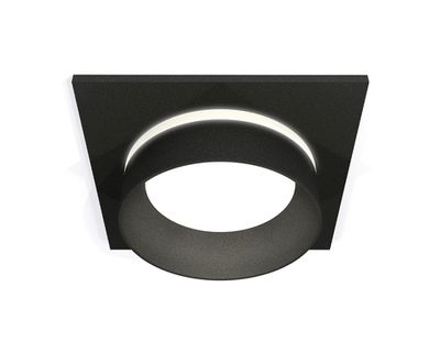 Комплект встраиваемого светильника с акрилом XC6521061 SBK/FR черный песок/белый матовый MR16 GU5.3 (C6521, N6229)