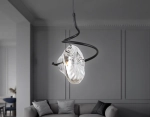 Светильник подвесной LH15001 BK/SM черный/дымчатый G9 max 40W D190*1400