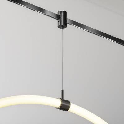 Коннектор с тросовым подвесом Tau в шинопровод Flarity черный TRA154SW-1B. TM Maytoni