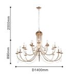Подвесная люстра Plini 2591-20P, 20*E14*40W. ТМ F-Promo