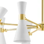 816086 Люстра DUMO 8х40W E14 БЕЛЫЙ МАТОВЫЙ/ЗОЛОТО