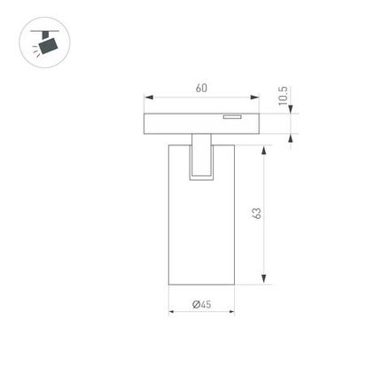 Светильник MAG-MICROCOSM-SPOT-R45-9W Warm3000 (BK, 36 deg, 24V) (Arlight, IP20 Металл, 3 года)