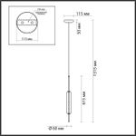 4794/12L PENDANT ODL21 479 бронзовый/белый Подвес LED 12W REEDS