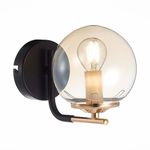 SLE106901-01 Бра Черный/Янтарный E14 1*40W