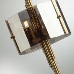 4895/2T MODERN ODL_EX23 85 бронзовый/дымчатый/металл/стекло Настольная лампа E27 2*40W MARGARET