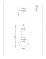 Подвесной светильник Arte Lamp FIORATO A2442SP-11PB, 1хLED