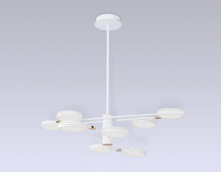 Светильник светодиодный подвесной FL51642/8 WH/GD белый/золото 3000K/4200K/6400K 67W D1000*850 (Без ПДУ)