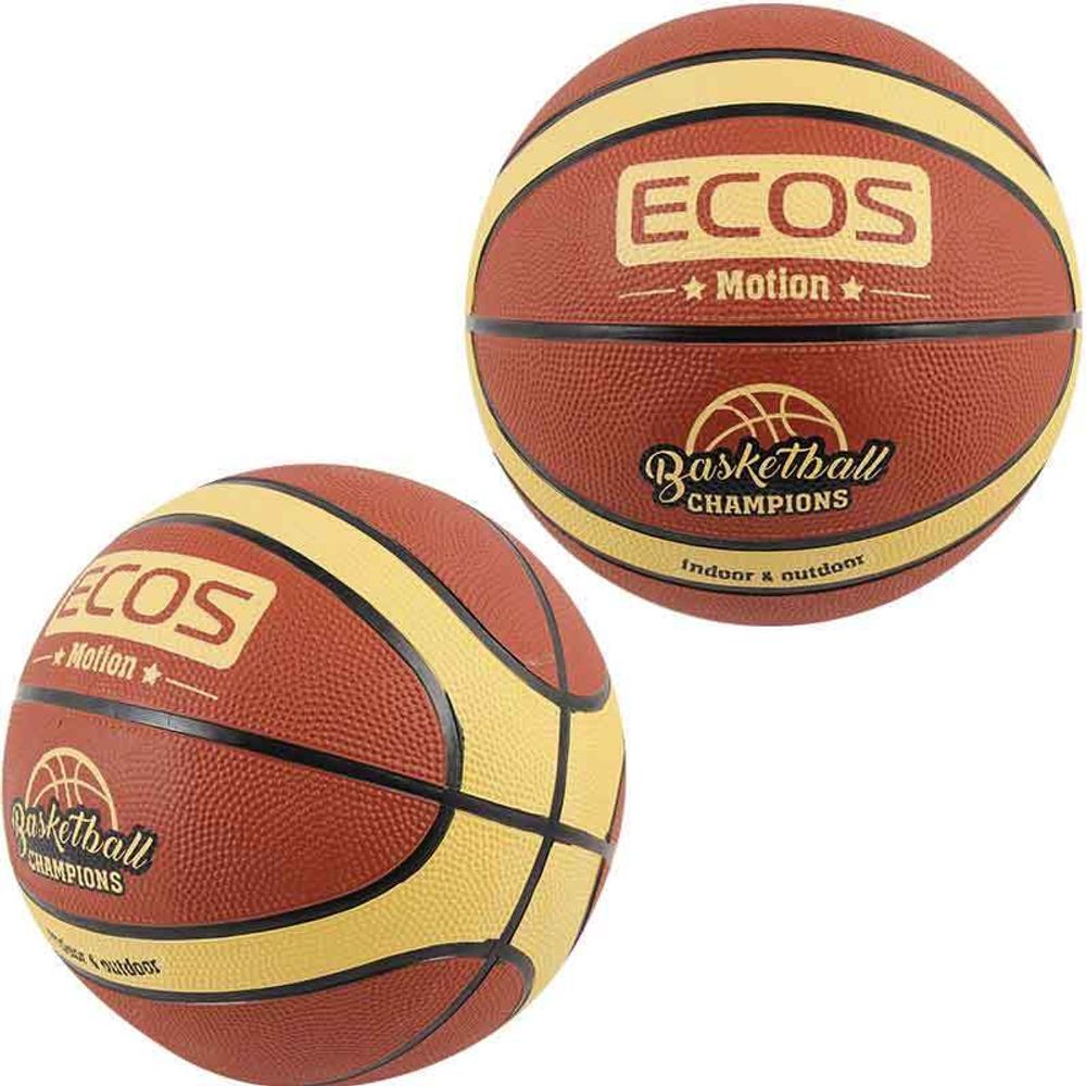 Мяч баскетбольный ECOS MOTION BB105 (№7, 2 цвета,12 панелей)