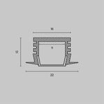 Алюминиевый профиль встраиваемый 22x12, ALM006S-2M. TM Maytoni