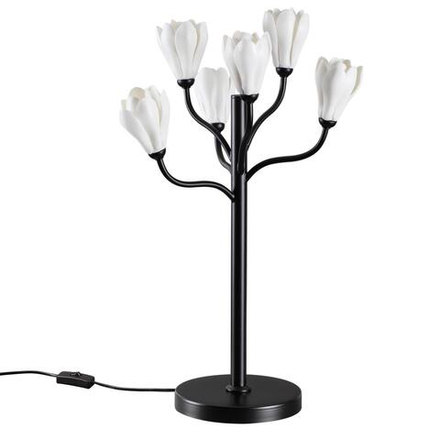 5090/6T MODERN ODL25 553 черный матовый/белый/фарфор Настольная лампа G4 LED 6*5W GARDI