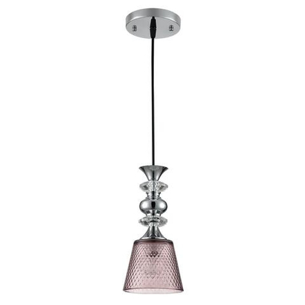 8048/1A SUSPENTIONI LN26 392 хром/розовый металл/стекло Подвесной светильник E27 1*60W 220V MANOLA