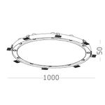 ST706.448.60 Св-к встр. Белый LED 12*5W 4000K 5 400Lm Ra&gt;90 38° IP20 D1 000xH50 220-240V