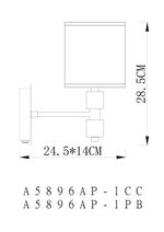 Бра Arte Lamp NORTH A5896AP-1CC, 1хE14