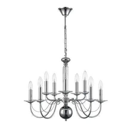 8034/10 CLASSI LN26 082 хром, металл/стекло Люстра подвесная Е14 10*40W 220V INCANTO