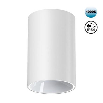 359417 OVER NT24 000 белый Светильник накладной влагозащищённый IP54 LED 10W 170-265V 4000К 830Лм RECTE