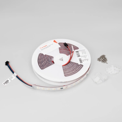 Лента герметичная SPI-P-BA120-14mm 24V RGBW-White-PX6-BPT (16 W/m, IP66, 5060/2835, 5m) (Arlight, бегущий огонь)