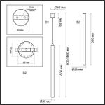 4374/3L HIGHTECH ODL23 311 золото/металл Подвесной светильник (база для встройки в комплекте) IP20 LED 3W 237Лм 3000K FIANO