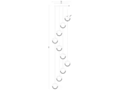 Подвесная люстра ARTE LAMP MONTANA A7777SP-10GO, 1хLED