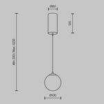 Подвесной светильник Yora 2700-4000К 5Вт MOD464PL-L5BSK. TM Maytoni