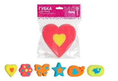 Губка для тела TIAMO 4Play "ФАНТАЗИЯ", плоская лазерная