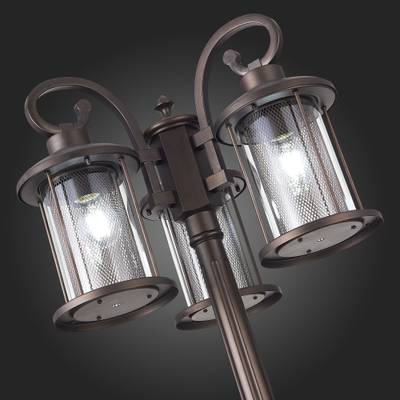 SL080.425.03 Светильник уличный наземный ST-Luce Темный кофе/Прозрачный, Темный кофе E27 3*100W