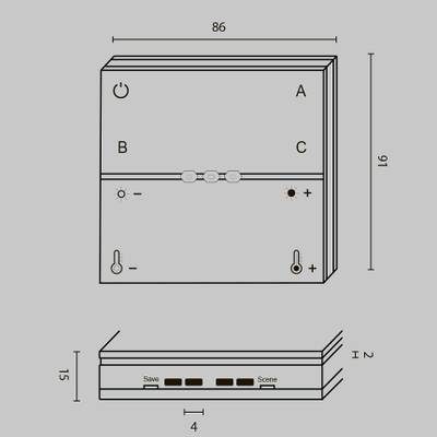 Беспроводная панель управления освещением, DRC034-8-B. TM Maytoni
