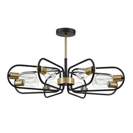 8058/8C COMFI LN24 черный, медь/ металл/ Люстра потолочная E27 8*60W 220V ALMIRA