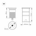 Светильник LTD-GROUND-R65-6W Warm3000 (SL, 24 deg, 230V) (Arlight, IP67 Металл, 3 года)