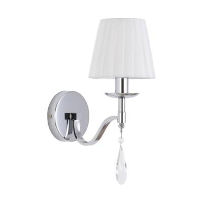 8316/1W CLASSI хром/белый, металл/хрусталь/текстиль Бра E14 1*40W 220V MAGDA
