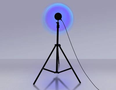 Атмосферная светодиодная напольная лампа с пультом DE8387 BK черный LED RGB 3W (ПДУ RGB)